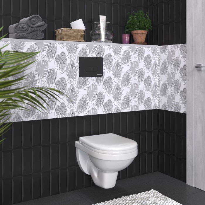 Комплект для монтажа подвесного унитаза Berges GAMMA: инсталляция NOVUM525, кнопка D5, унитаз с сиденьем Gamma микролифт, арт. 042418