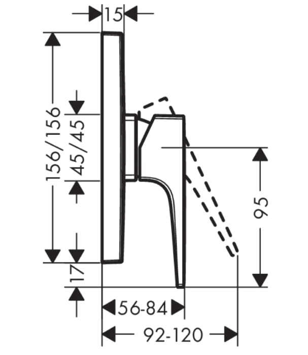 Смеситель для душа Hansgrohe Metropol встраиваемый, цвет хром арт. 74565000
