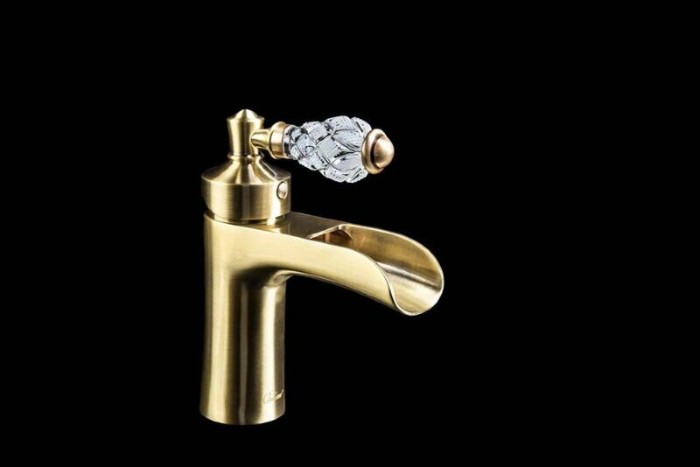 Смеситель для раковины, бронза, Vogue Crystal Boheme 201-CRST