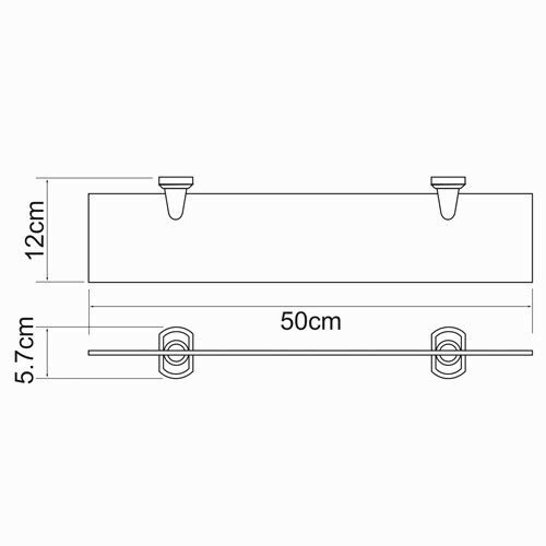 Полка стеклянная WasserKRAFT Oder К-3000 арт. K-3024