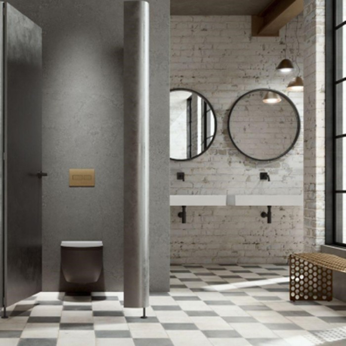 Панель смыва с двойной системой смыва для унитаза, бронза, solid TECE арт. 9240435