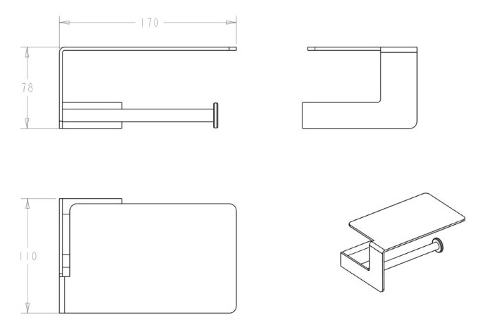 Держатель для туалетной бумаги, Q, Boheme 10941-NB