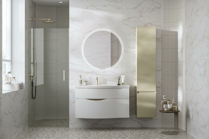 Пенал подвесной левый 165см, Cubo Kerama Marazzi, - CUB.165Lh\LIM