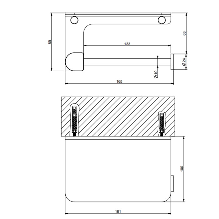 Держатель туалетной бумаги с крышкой, подвесной, Gessi Rilievo, nero xl арт. 59449#299