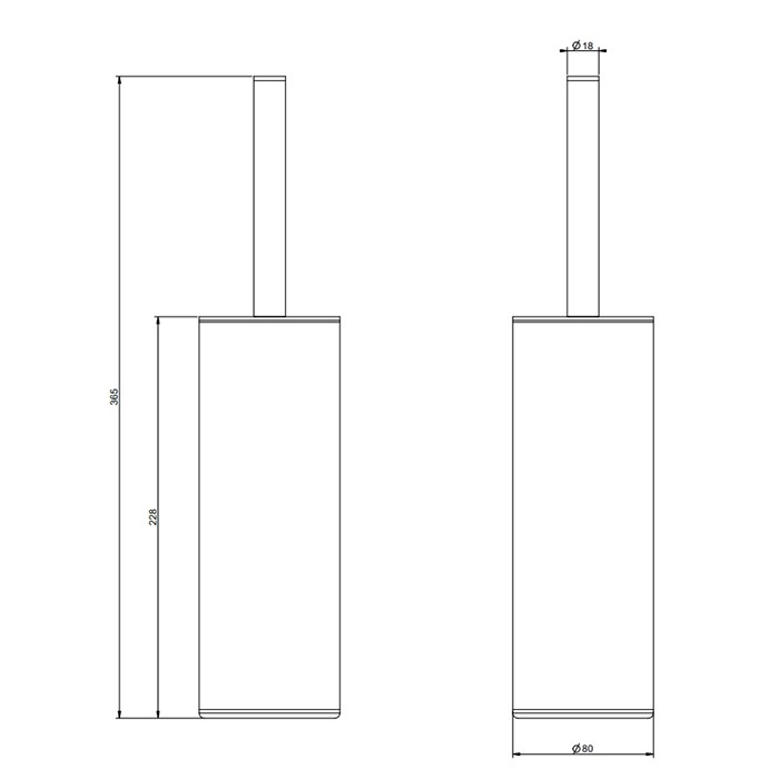 Ершик напольный, Gessi Emporio accessories, хром арт. 38953#031