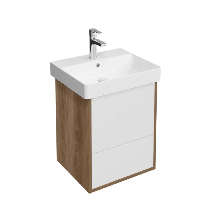 Тумба PRO подвесная 2 ящика 50см, Pro Kerama Marazzi, коричневый - PRO.50.2\OLM