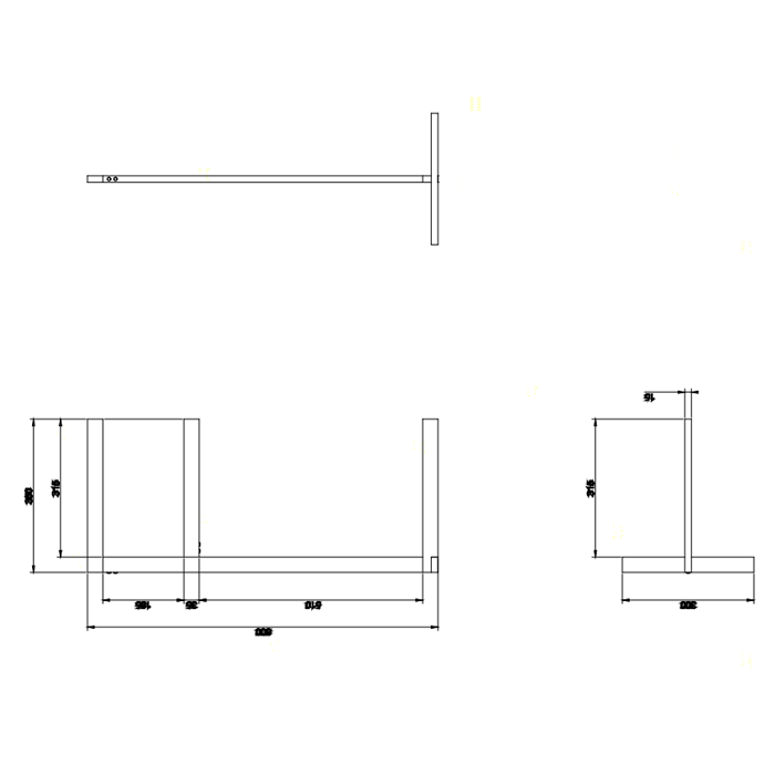Полотенцедержатель 80см., двойной напольный, Gessi Rettangolo, хром арт. 20939#031