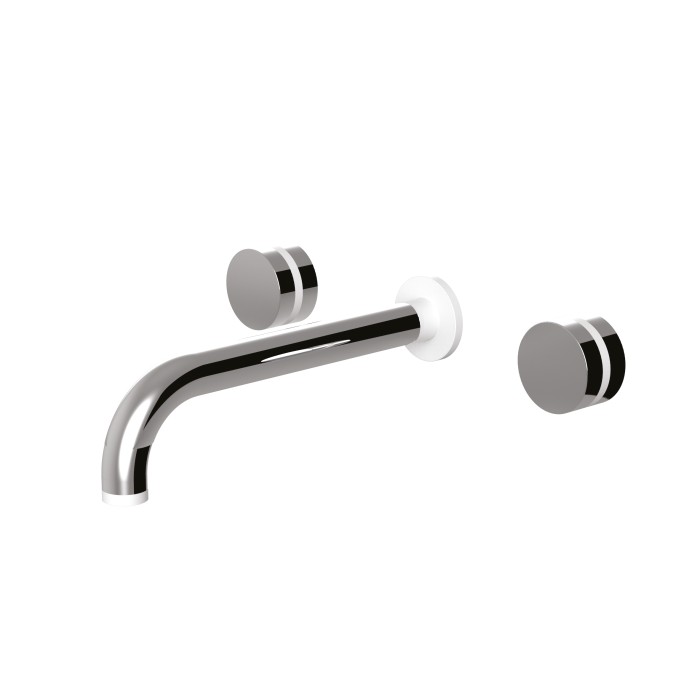 Встраиваемый смеситель на раковину, двухрычажный, излив 20 см, Giulini My ring, хром арт. MR0123EP