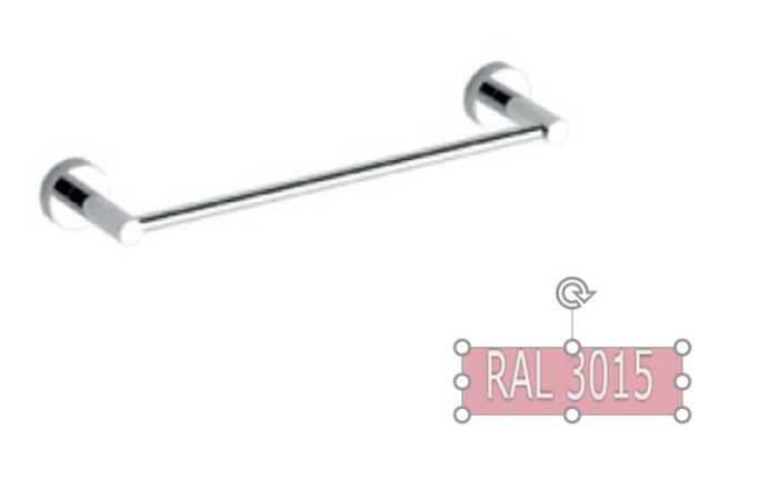 Полотенцедержатель 390 мм, Giulini Moderna, RAL3015glossy арт. RG0848CCRAL3015glossy