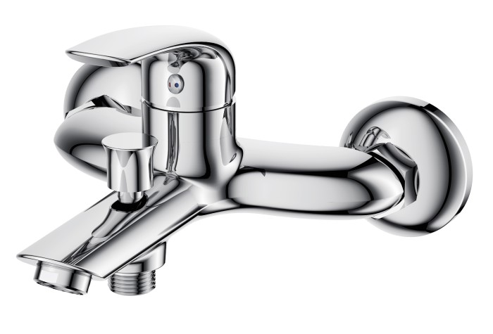 Смеситель для ванны с ручным душем, керамический картридж, хром, Azario SINTRA арт. AZ-WKF238042C