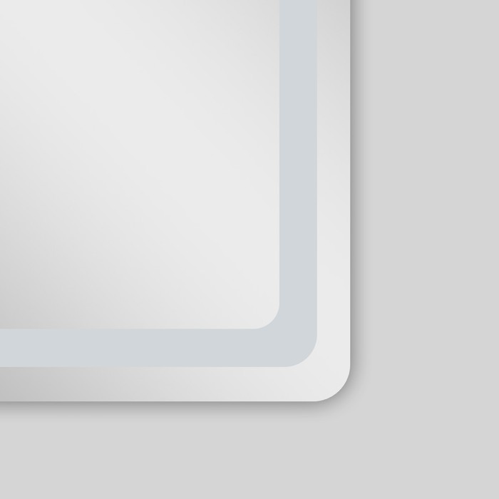 Зеркало 800х700 подсветка, сенсорный выключатель с функцией диммера, Azario Lotos - AZ-Z-044-1CS