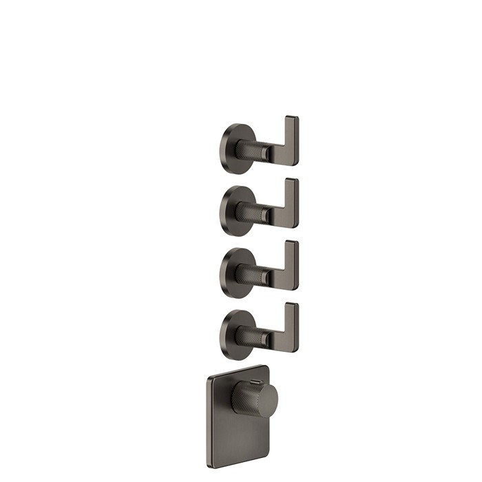 Смеситель для душа, встраиваемый, термостатический, резьба 3/4", Gessi Inciso, black xl арт. 58218#299