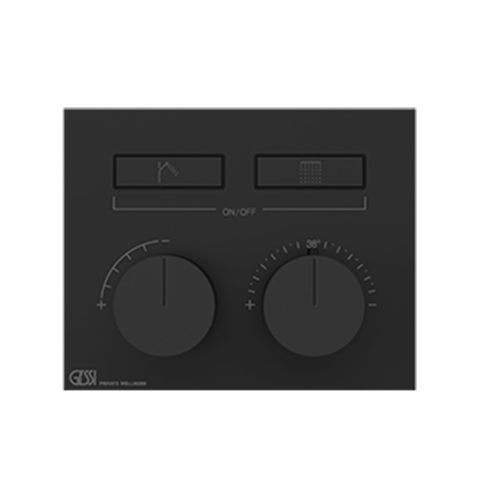 Термостат для душа, с включением до 2 источников одновременно, Gessi Hi Fi, black metal pvd арт. 63004#706