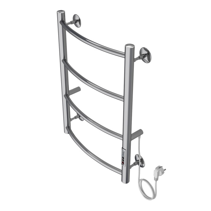 Полотенцесушитель электрический 400/600 4 секции, диммер справа, хром, Verona Azario - AZ04846