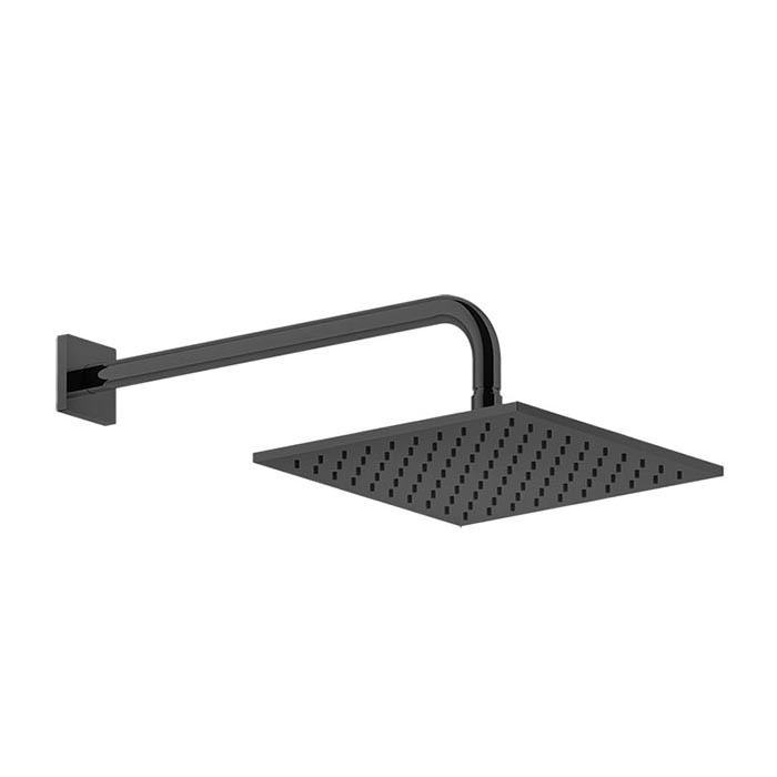 Душевая головка шарнирная для настенного крепления 250x250 мм на 1/2", Gessi Rilievo, nero xl арт. 59158#299