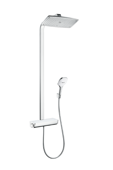 Душевая стойка Hansgrohe Raindance Select Showerpipe с термостатом белый/хром арт. 27112400