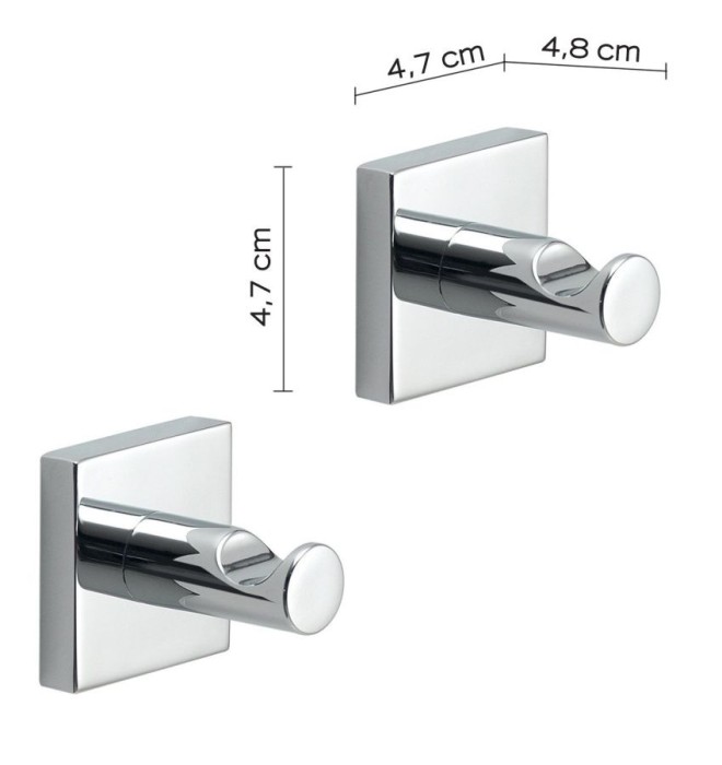 Набор из 2-х крючков Fuji Gedy, FJ27(13) цвет: хром