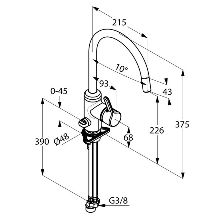 Смеситель для кухни, подключение стиральной, посудомоечной машины, bingo star Kludi, хром - 428360578