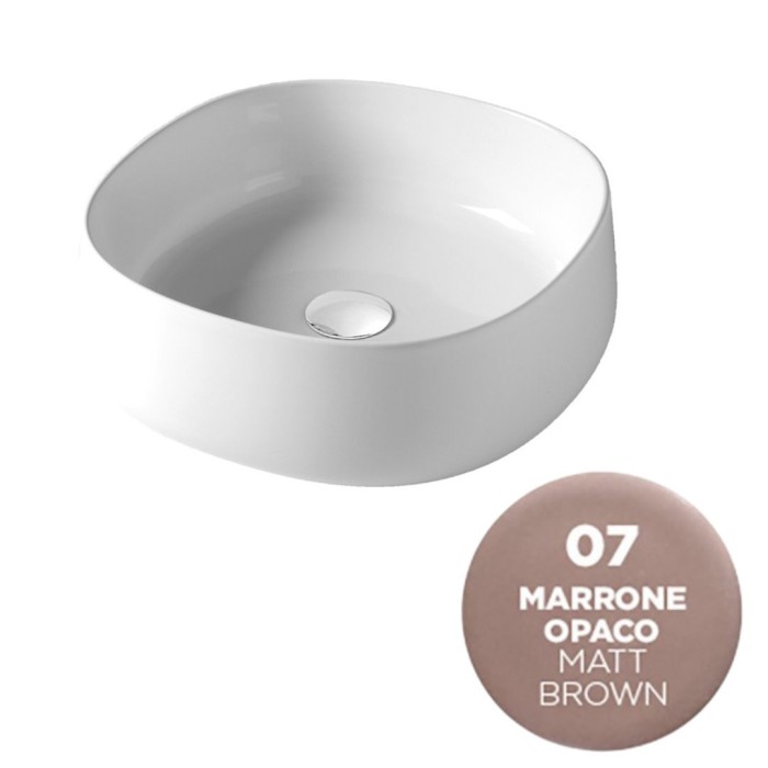 Накладная раковина, 45x45x15см, Olympia ceramica Paddle, бежевый матовый арт. PAD4B42007