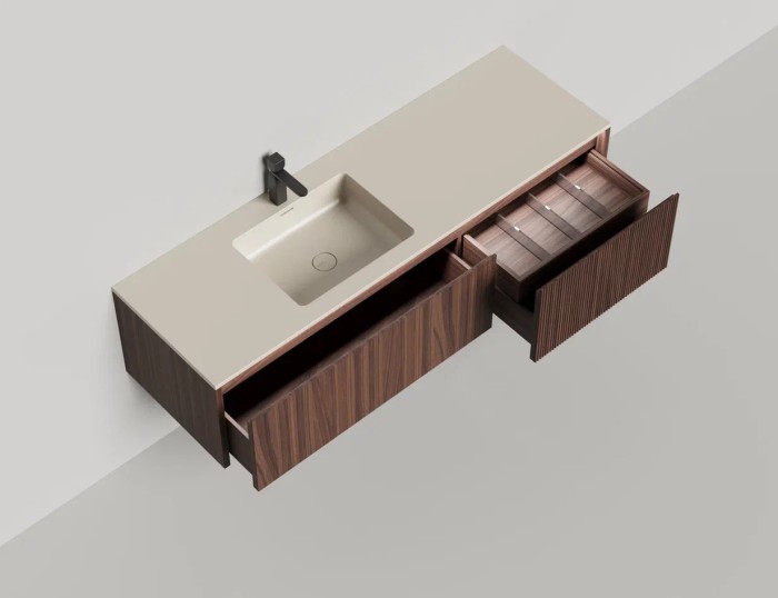 Подвесная тумба domino 1600, шпон, onda, Salini арт. 27D216ON