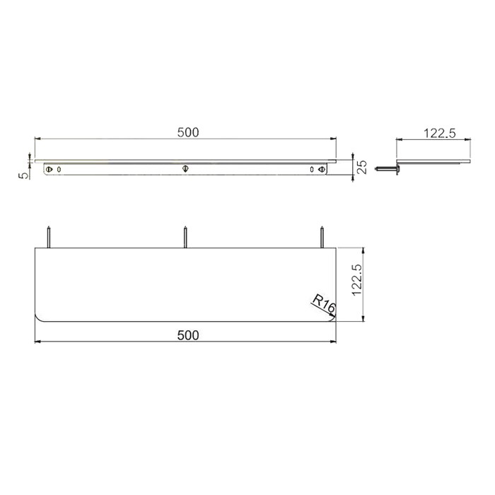 Fima Carlo Frattini Полка 300 мм., Switch, F6200/30MN цвет: черный