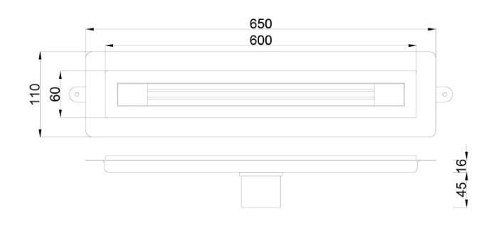 Душевой лоток b&t infinity 60см, нерж.Сталь matt gold, Boheme - 981-60-MG