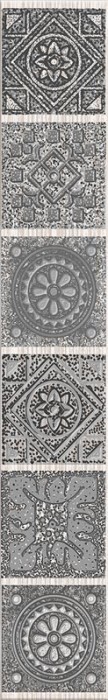 Бордюр grey nefertiti 6.2х40.5 AZORI Grazia арт. 585581001