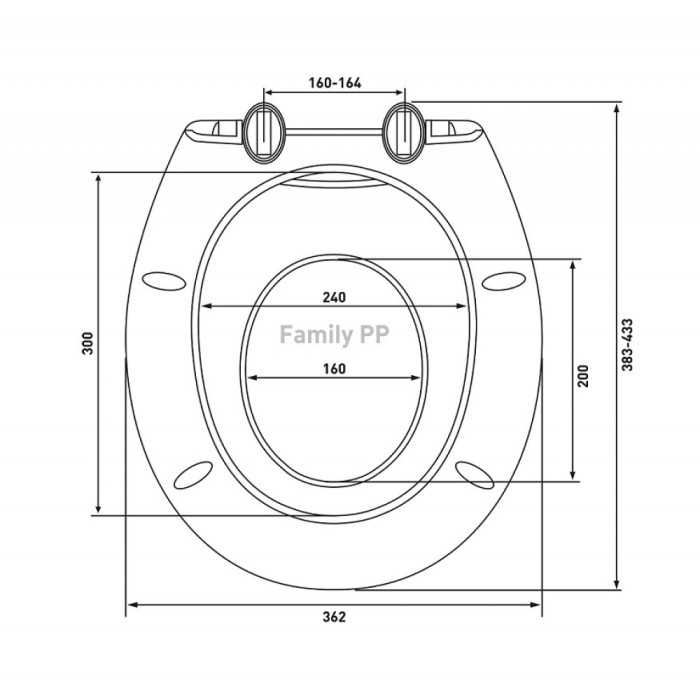 Сиденье для унитаза Berges Family PP  арт. 025904