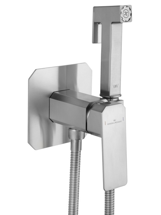 Смеситель с гигиеническим душем встраиваемый, Wonzon & Woghand Diamond, WW-88829011-BN цвет: никель