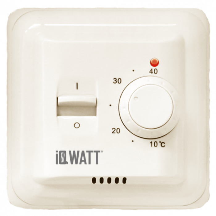 Терморегулятор с ручным управлением IQ THERMOSTAT M, IQWATT ivory арт. 00404