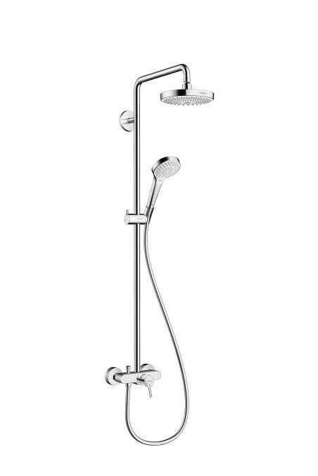 Душевая система со смесителем для душа Croma Select S Hansgrohe, белый, хром арт. 27255400