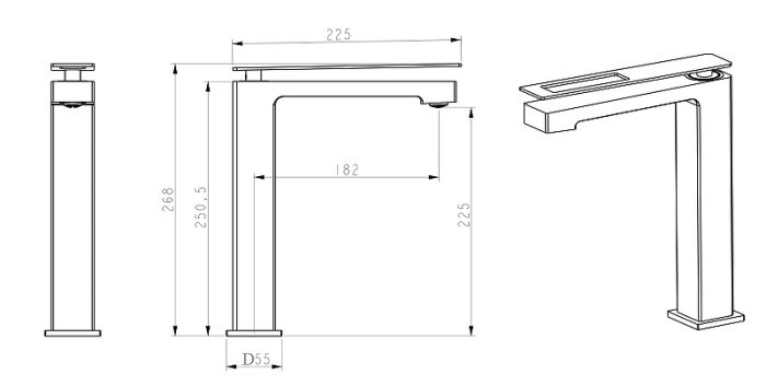 Смеситель для раковины ChromeUW Q Boheme 142-CRUW
