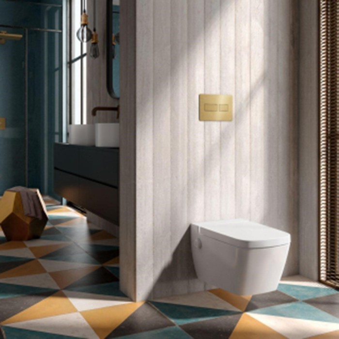 Панель смыва с двойной системой смыва для унитаза, латунь, solid TECE арт. 9240436