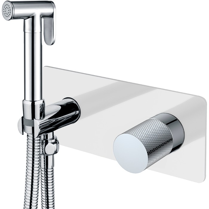 Гигиенический душ со смесителем, White touch chrome, Stick Boheme 127-WCR.2