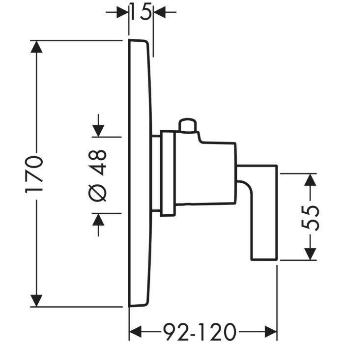 Термостат для душа HighFlow Citterio Axor, сталь арт. 39711800