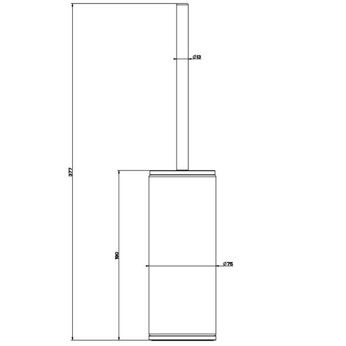 Ершик напольный, Gessi Inciso, черный/nero xl арт. 58544#299