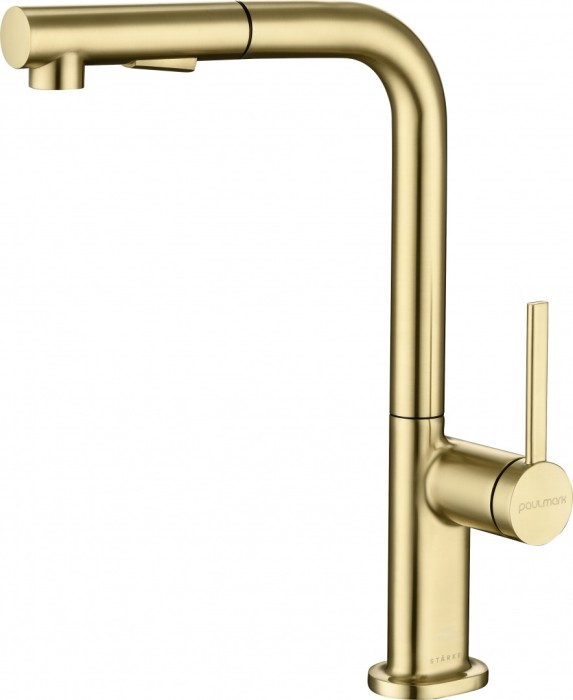 Смеситель для кухни  Paulmark NEO STARKE, светлое брашированное золото - Ne214419-SBG