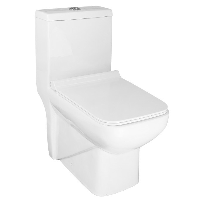 Унитаз-моноблок 640х365х740 ободковый, с быстросъемным сиденьем Slim микролифт, Azario zeno арт. AZ-1169