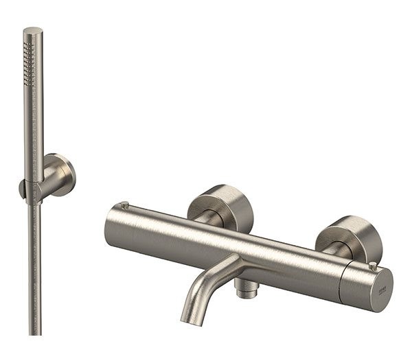 Смеситель термостатический матовый, Remer X Style Inox, внешнего монтажа SSXT02