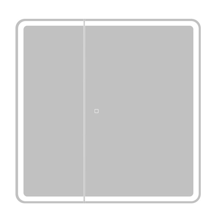 Зеркальный шкаф 60x80, прямоугольный, со встроенной подсветкой и сенсорным выключателем, BelBagno Marino арт. SPC-MAR-800/800-2A-LED-TCH