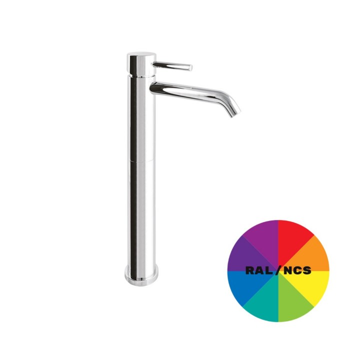 Смеситель для раковины с удлинением, с донным клапаном на 1&quot;1/4, Giulini Futuro, RAL арт. 6549ACC