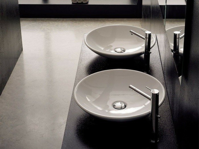 Раковина CUP накладная без перелива, без отверстий, цвет белый, Scarabeo Thin-line - 8044