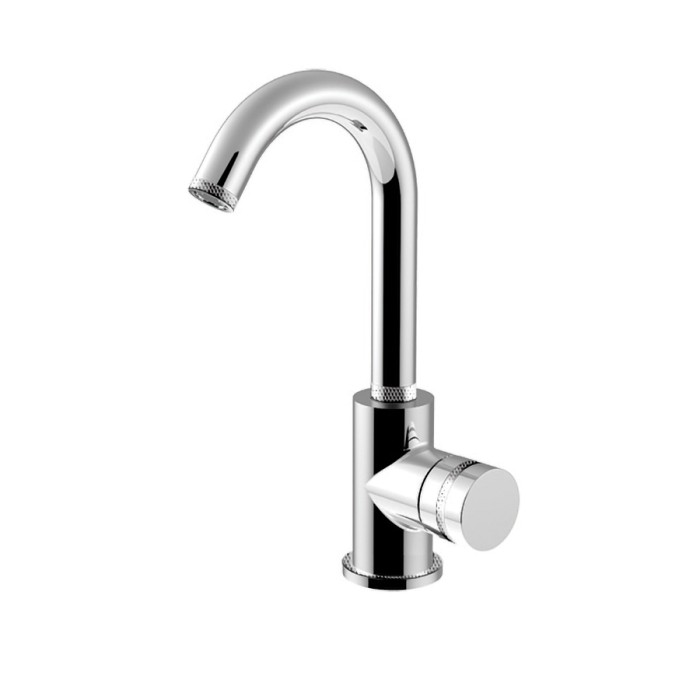 Смеситель для раковины, поворотный излив, донный клапан, Giulini My ring deluxe, хром арт. MR0085ADL