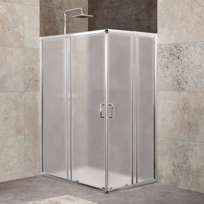 Душевой уголок 100x190 BelBagno, глянцевый хром, Unique арт. UNIQUE-AH-2-100/115-75/90-M-Cr