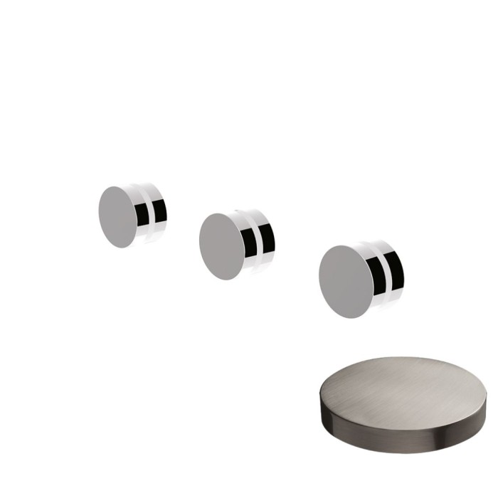 Внешняя часть встраиваемого душевого смесителя на 2 режима, Giulini My ring, никель матовый арт. MR0115W2-EPNKO