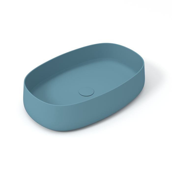 Накладная раковина 60x40x15 см, Olympia ceramica Wave, голубой матовый арт. WAV42RE60033