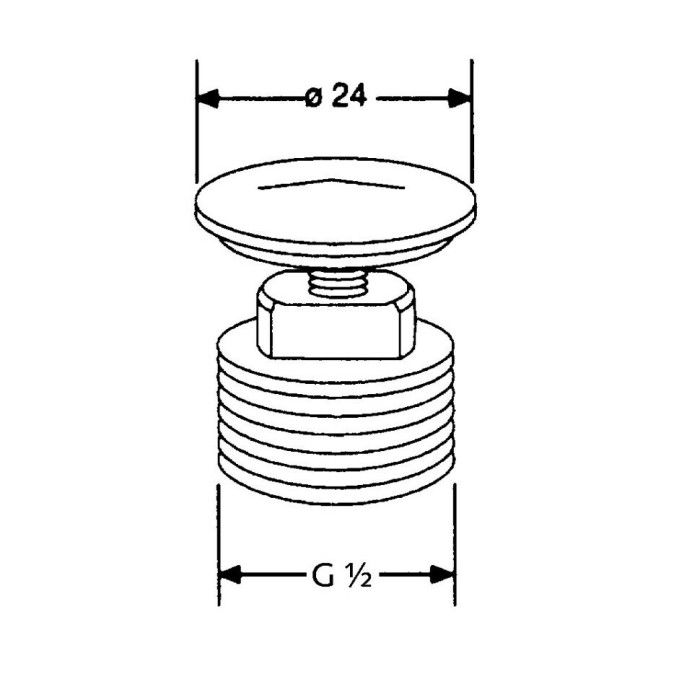 Заглушка, Kludi, хром - 7034605-00