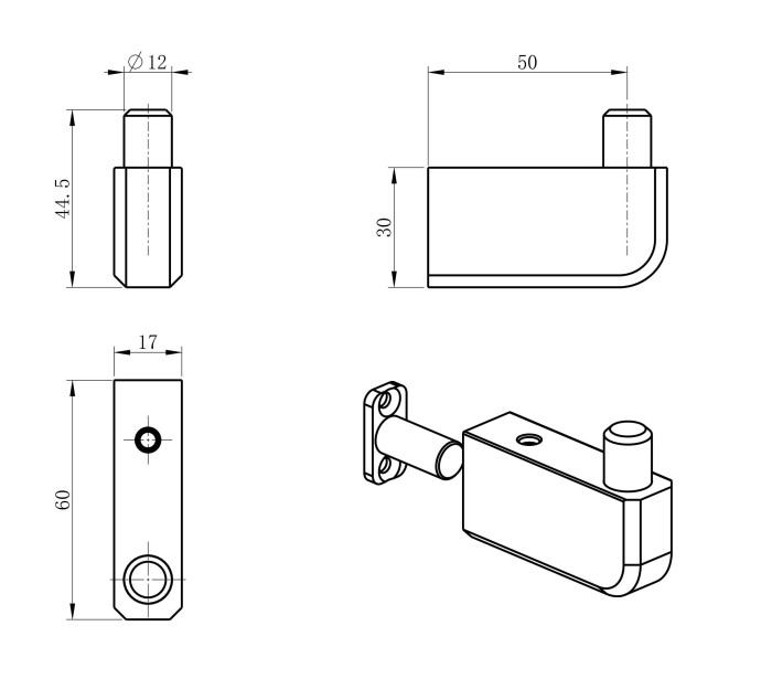 Крючок для ванной, Wonzon & Woghand, WW-V3301-MB цвет: черный