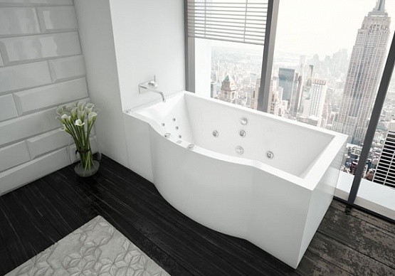 Акриловая ванна 180х90 без гидромассажа, без фронтального экрана Aquatek Гелиос арт. GEL180-0000085