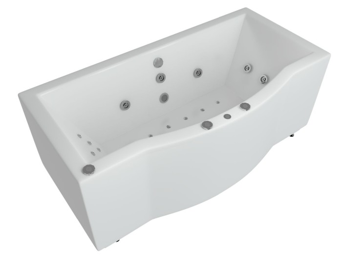 Акриловая ванна 180х90 без гидромассажа, без фронтального экрана Aquatek Гелиос арт. GEL180-0000085